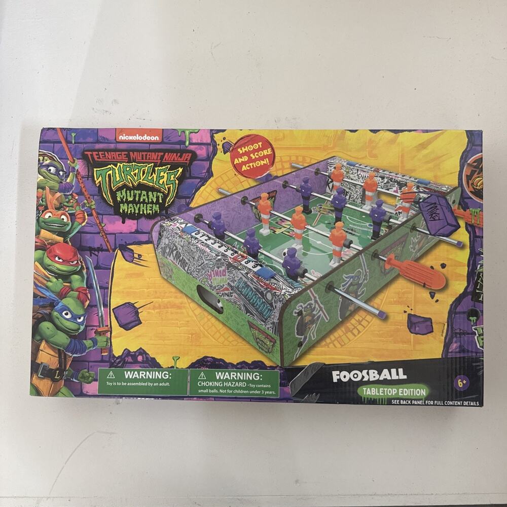 Teenage Mutant Ninja Turtles Mutant Mayhem Foosball Tabletop Edition UNUSED READ